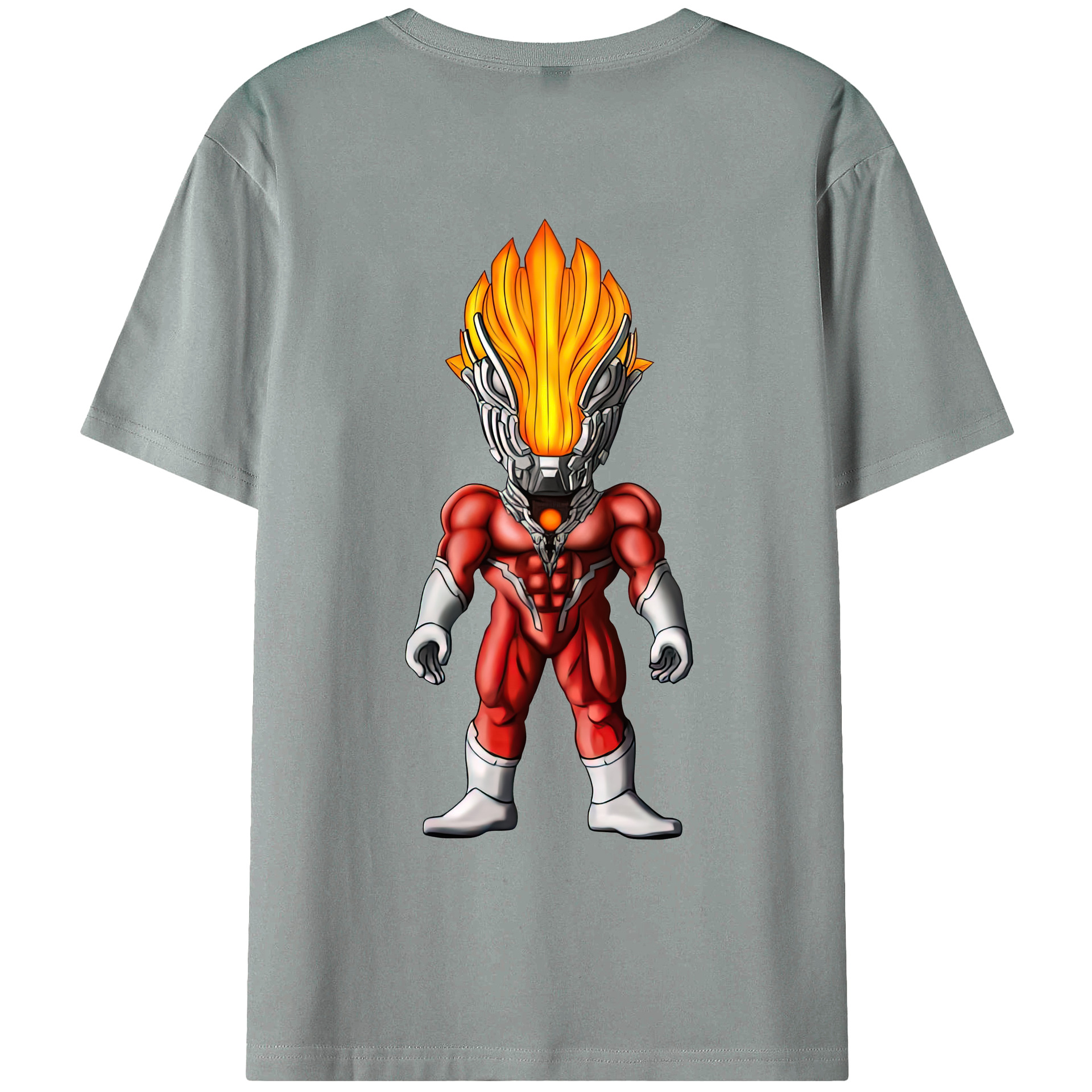 （画像用） ウルトラマン Ultraman 綿100％ メンズ半袖Tシャツ（バックプリント） 通気性